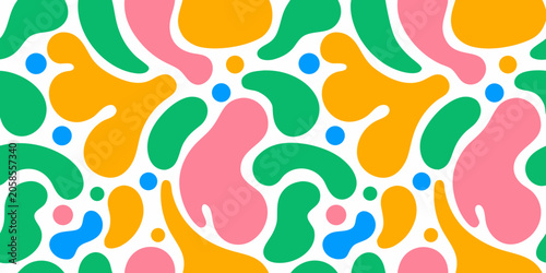 Foto Colorful abstract blob pattern on a white background vector illustration