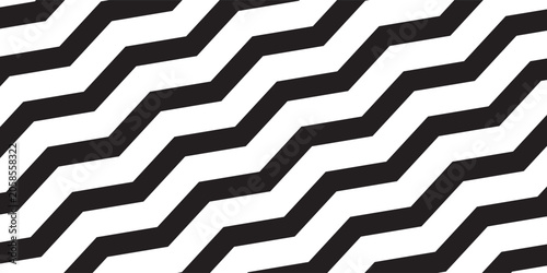Canvas Print black zig zag pattern background