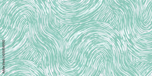Quadro em tela Aqua wave pattern seamless vector background repeating curvilinear design