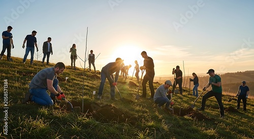 People working together on a farm.