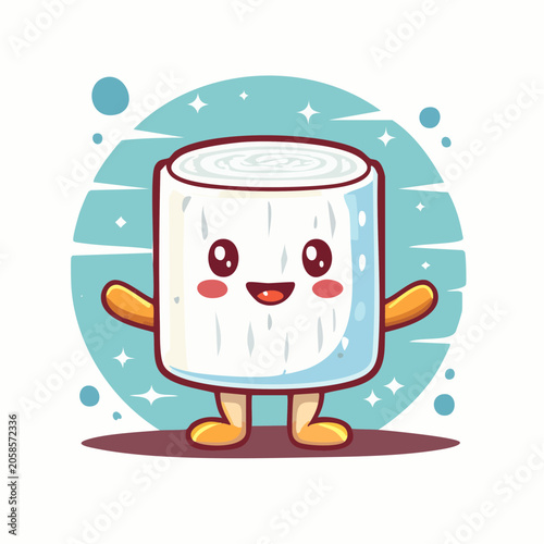 Cute Kawaii Marshmallow Character