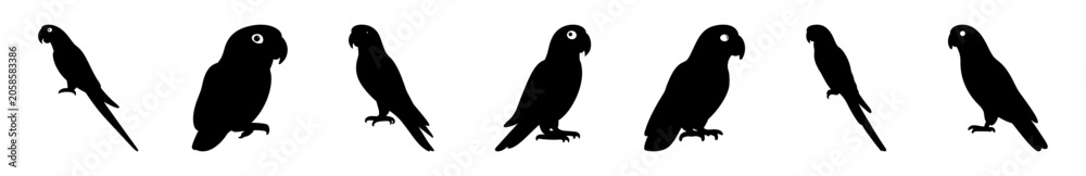 Fototapeta premium Black birds flying in a line formation - Minimalist vector illustration of sleek black birds flying in a straight, synchronized line formation.