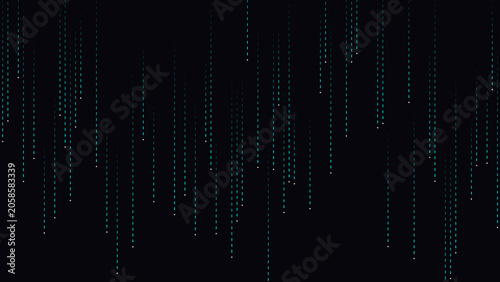Abstract Digital Stream Pattern with Glowing Vertical Data Lines and Futuristic Cyber Background