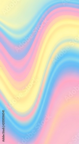 Soft Pastel Abstract Waves Flowing Across Vertical Gradient Background