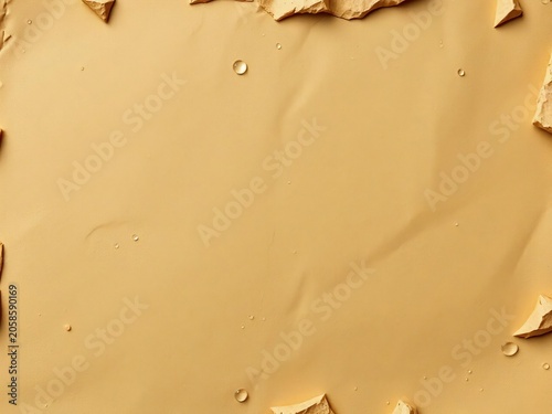 Worn paper surface with water droplets glistening in grunge texture, ||water, reflection