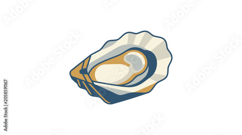 Tableau sur toile Open Shell Oyster Mollusk.