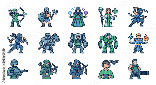 Collection of Fantasy Game Characters and Soldiers.