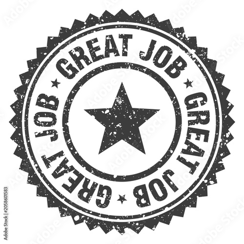 Tableau sur toile great job black grunge round stamp. great job stamp