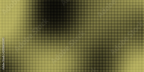 Abstract Dark Premium Background with Gold Halftone Square Dot Pattern