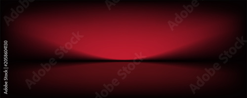 Abstract gradient podium background. Empty red 3D studio background. Clean scene for product presentation mockup template. eps 10