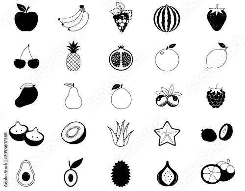 set of fruits