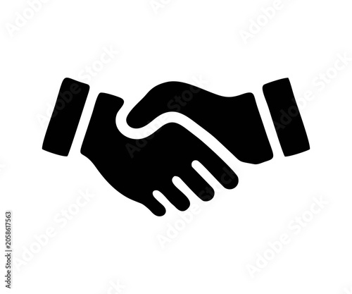 Handshake of business partners. Business handshake illustration on transparent background. 
