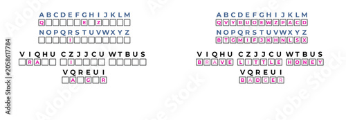 Konstfotografi Animal cipher code activity for kids with letters and colors