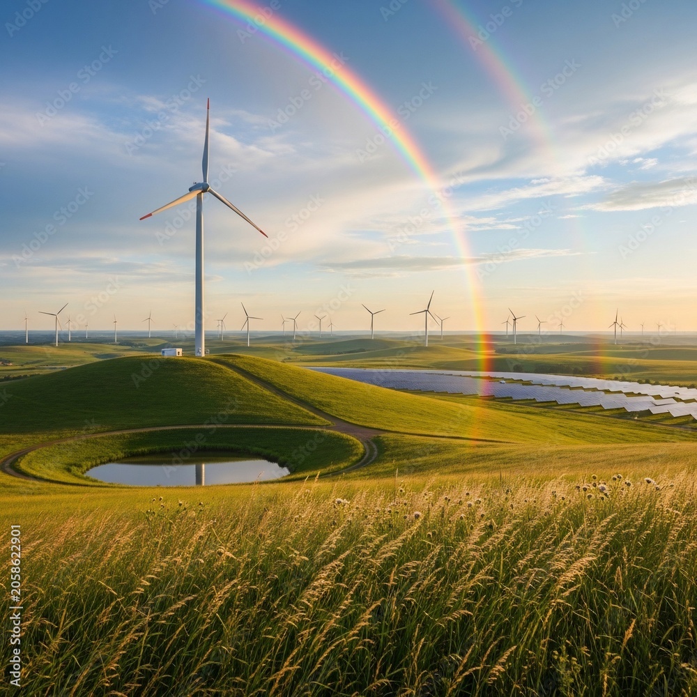 Fototapeta premium Whispers of Wind, Arcs of Light