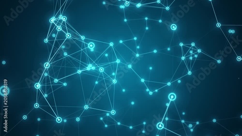 abstract light blue connection glow line 