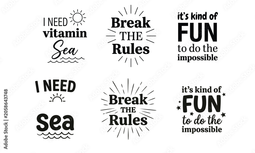 Obraz premium Motivational quote collection typography designs for wall art and merchandise