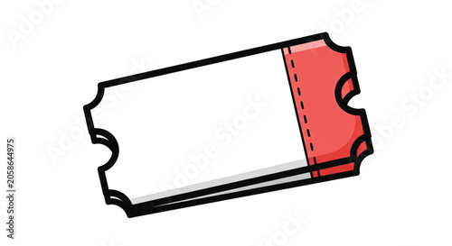 A single blank movie ticket stub.
