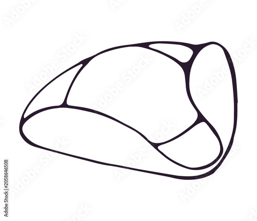  Hand drawn flat cap hat doodle illustration isolated on white background