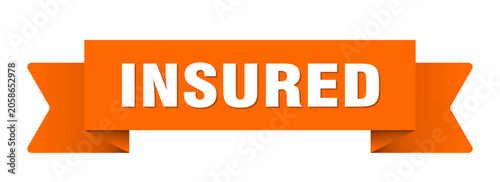 Fotografie insured ribbon isolated on transparent background. insured ribbon