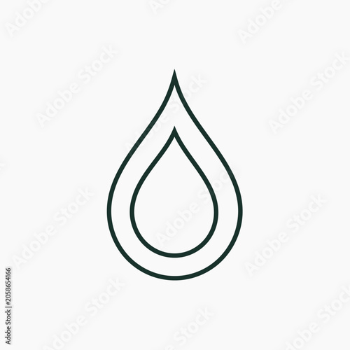 Simple outline of a liquid droplet icon.