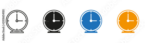 Schilderij op canvas Clock icon representing time, schedule, appointment, deadline and planning