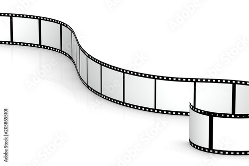 Film strip isolated on white background