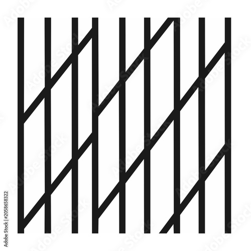 Black geometric zigzag pattern vector