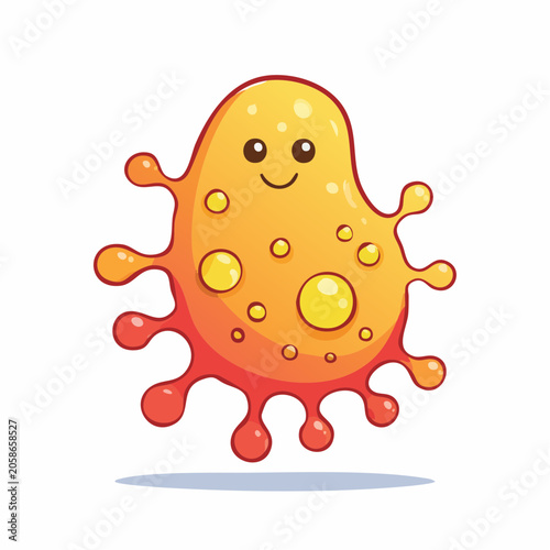 Cute Cartoon Virus Character