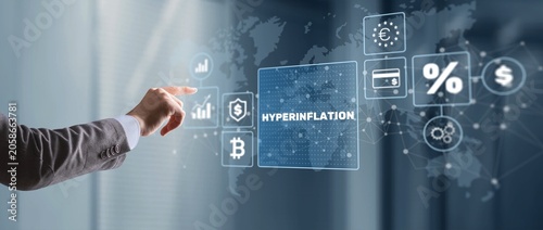 Fotografía Hyperinflation Financial Concept for Economic Analysis and Currency Value Assess