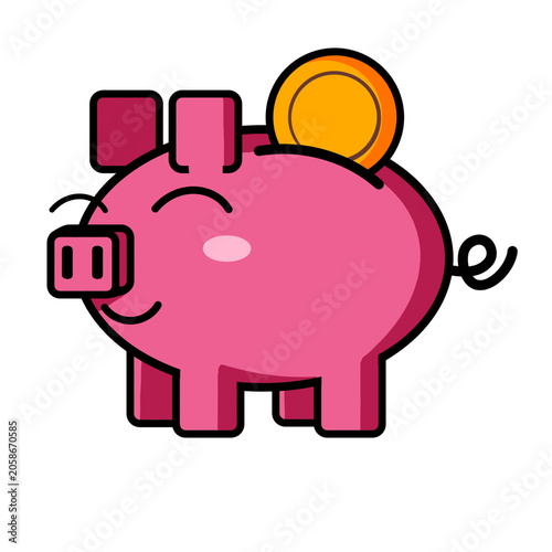 pink piggy bank