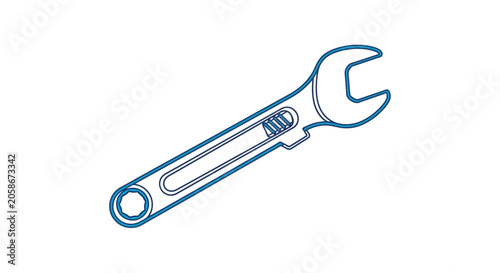 Valokuva Adjustable Wrench Tool for Tightening Bolts.
