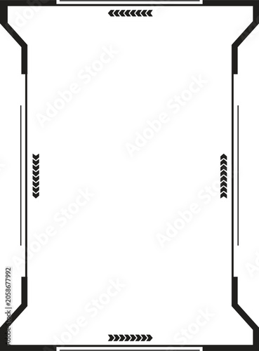 Futuristic abstract HUD digital UI/UX interface border vector illustration 