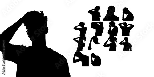 Foto Person Facepalming Silhouette