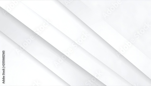 Elegant White Abstract Background with Diagonal Lines and Shadows.