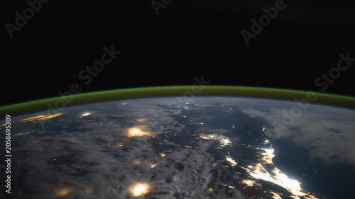 Planet Earth from space. Time-lapse. Elements of this image furnished by NASA