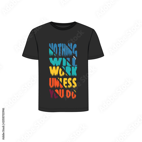 Black t-shirt with nothing will work unless you do quote