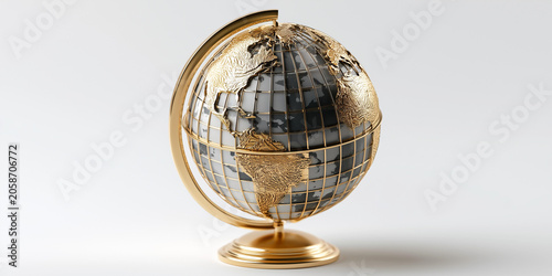 glass globe isolated on white