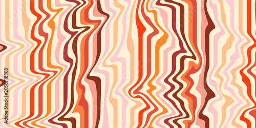 Light Orange vector template with wry lines. Colorful illustration in abstract style with bent lines. Pattern for websites, landing pages.