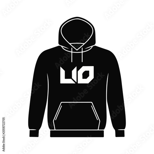 Hoodie Sweatshirt with Front Pocket and Drawstrings for Casual Wear