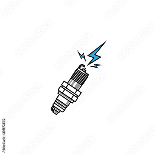 Spark plug with electric spark for automotive ignition
