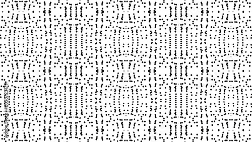 Minimalist Black And White Dotted Geometric Seamless Pattern