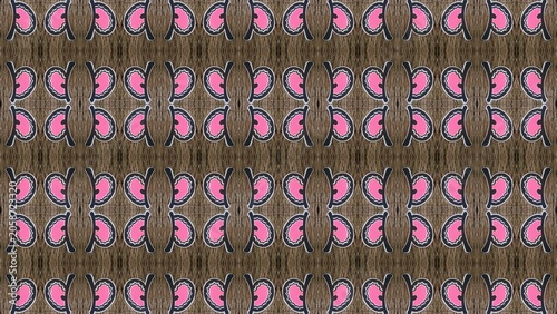 Pink Abstract Ethnic Shape Seamless Pattern Background