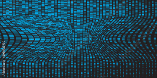 Halftone. Pattern. Abstract dotted background. Texture of blue dots. Matrix code. Gradient background. Vector illustration.