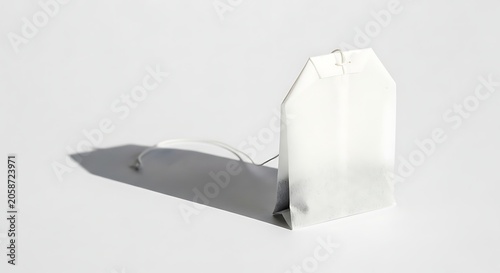 White Gift Box with Shadow on White Surface