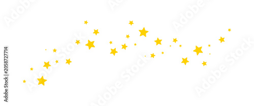 Yellow stars isolated on transparent background vector 