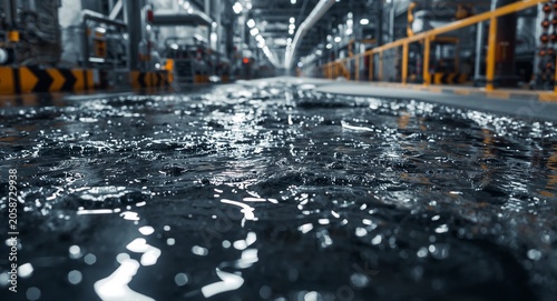 Evaluating chemical spill response strategies in industrial settings with systematic emergency management � Professional Stock Photography Concept for Commercial and Marketing Use