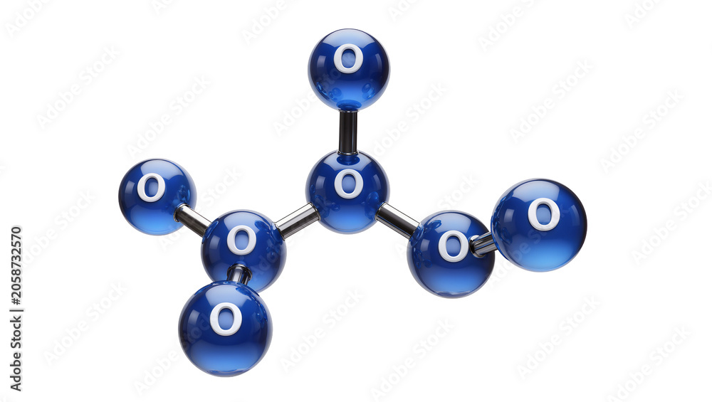 Obraz premium Blue molecular structure with metallic connectors