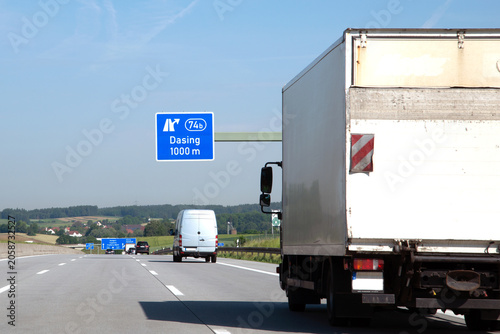 Photography Bundesautobahn A8, Ausfahrt 74b Dasing in Richtung Augsburg