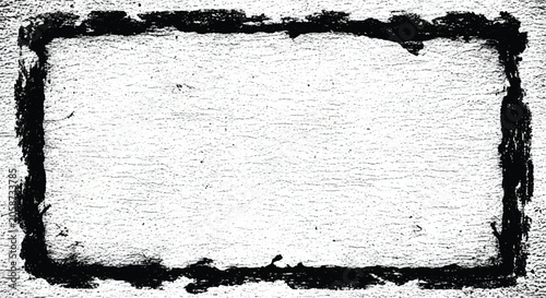Tableau sur toile Grunge Border Texture Frame On Blank Vintage Paper Background With Distressed Edges