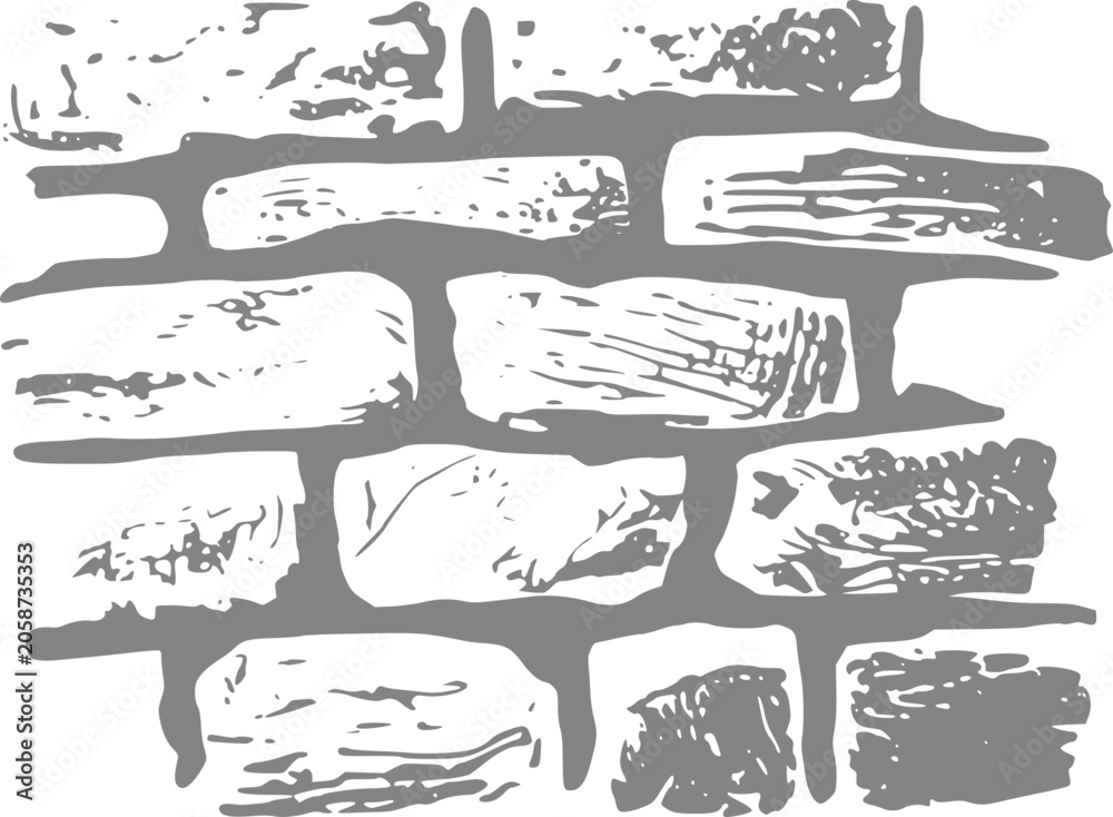 Fototapeta premium Stylized gray brick wall texture